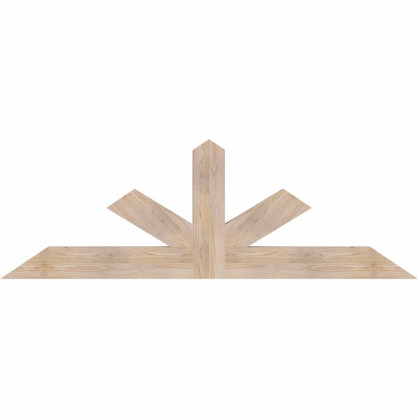 Ekena Millwork Saratoga Smooth Timber Gable Bracket, Douglas Fir, 72"W x 24"H x 3 1/2"D x 5 1/2"F, 8/12 Pitch GBW072X24X0406SAR00SDF - main